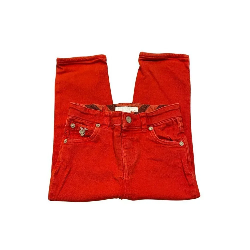 Burberry Toddler Boy's Red/Orange Denim Pant - Size 3Y - Excellent! - Picture 3 of 4